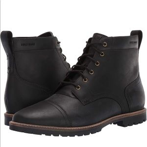 Cole Haan Men’s Nathan Cap Toe Black Boots